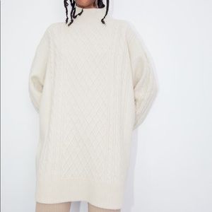 H&M Cable-knit Turtleneck Dress